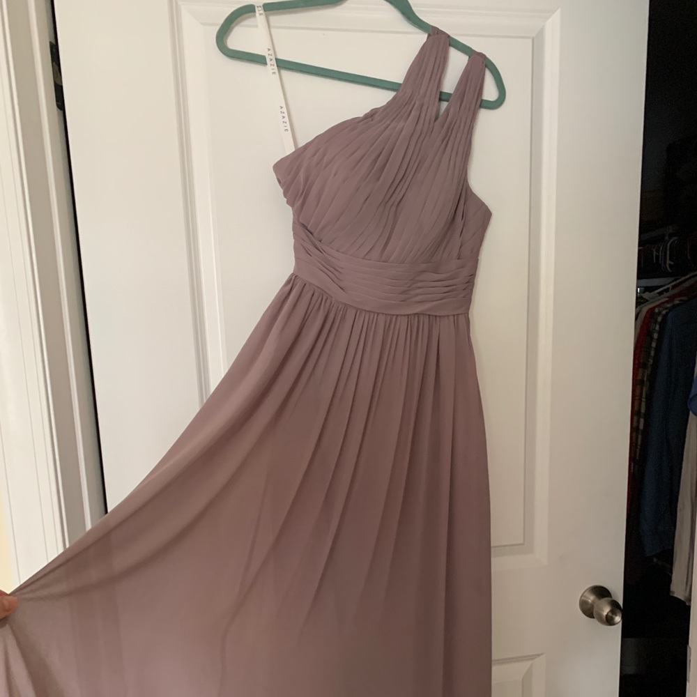 One shoulder dress from Azazie